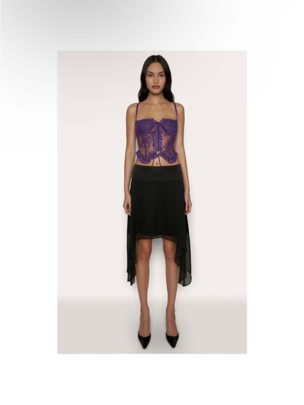 DANIELLE GUIZIO Aleia ruffle corset NEW